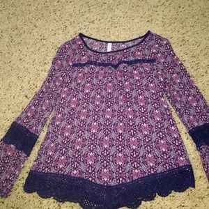 Girls xhilaration long sleeve shirt